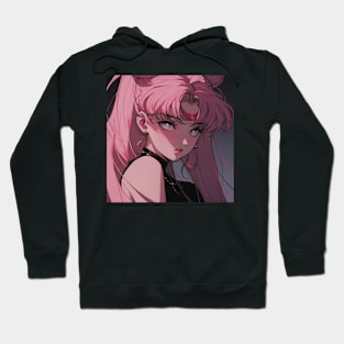 Pink haired anime cutie Hoodie